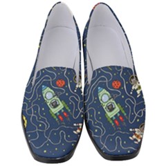 Cat Cosmos Cosmonaut Rocket Women s Classic Loafer Heels by Cowasu