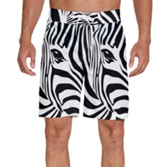 Animal Cute Pattern Art Zebra Men s Beach Shorts by Amaryn4rt