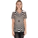 Spider Web Hypnotic Women s V-Neck Scrub Top View1