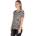 Spider Web Hypnotic Women s V-Neck Scrub Top View2