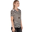 Spider Web Hypnotic Women s V-Neck Scrub Top View3