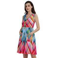 Graphics Colorful Colors Wallpaper Graphic Design Sleeveless Dress With Pocket by Amaryn4rt