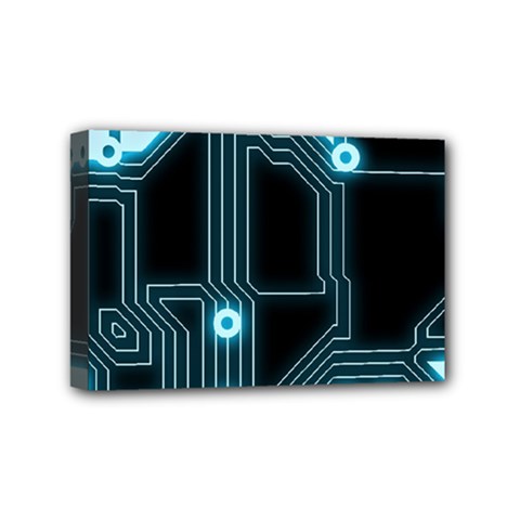 A Completely Seamless Background Design Circuitry Mini Canvas 6  X 4  (stretched) by Amaryn4rt