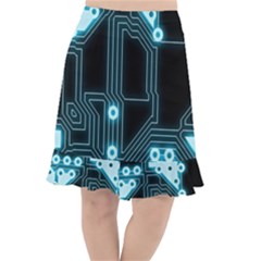 A Completely Seamless Background Design Circuitry Fishtail Chiffon Skirt by Amaryn4rt