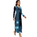 A Completely Seamless Background Design Circuitry Long Sleeve Longline Maxi Dress View3