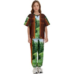 Beautiful World Entry Door Fantasy Kids  Tee And Pants Sports Set by Amaryn4rt