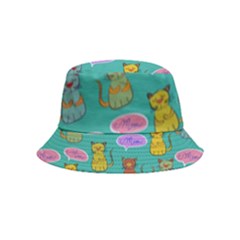 Meow Cat Pattern Inside Out Bucket Hat (kids) by Amaryn4rt