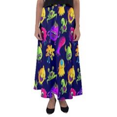 Space Patterns Flared Maxi Skirt by Amaryn4rt