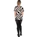 Dot dots round black and white Women s V-Neck Scrub Top View4