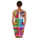 Pop Art Comic Vector Speech Cartoon Bubbles Popart Style With Humor Text Boom Bang Bubbling Expressi Wrap Front Bodycon Dress View2