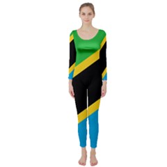 Flag Of Tanzania Long Sleeve Catsuit by Amaryn4rt