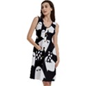 Ghost Halloween Pattern Sleeveless Dress With Pocket View3