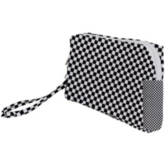 Black And White Checkerboard Background Board Checker Wristlet Pouch Bag (small) by Amaryn4rt