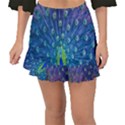 Amazing Peacock Fishtail Mini Chiffon Skirt View1