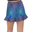 Amazing Peacock Fishtail Mini Chiffon Skirt View2