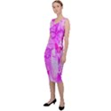 Butterfly Cut Out Pattern Colorful Colors Sleeveless Pencil Dress View2