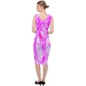 Butterfly Cut Out Pattern Colorful Colors Sleeveless Pencil Dress View4