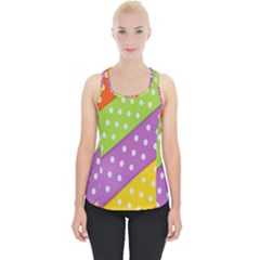 Colorful Easter Ribbon Background Piece Up Tank Top by Simbadda