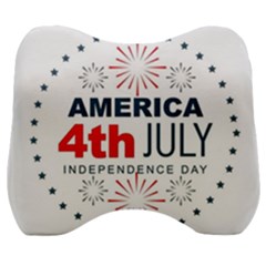 Independence Day Usa Velour Head Support Cushion by Ravend