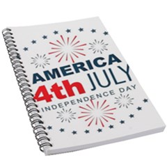 Independence Day Usa 5 5  X 8 5  Notebook by Ravend