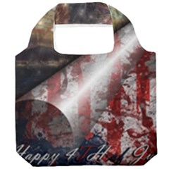 Independence Day Background Abstract Grunge American Flag Foldable Grocery Recycle Bag by Ravend