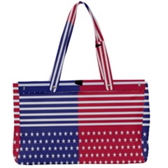 American Flag Patriot Red White Canvas Work Bag by Celenk