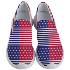 American Flag Patriot Red White Women s Lightweight Slip Ons by Celenk