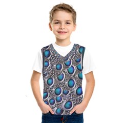 Peacock Pattern Close Up Plumage Kids  Basketball Tank Top by Celenk