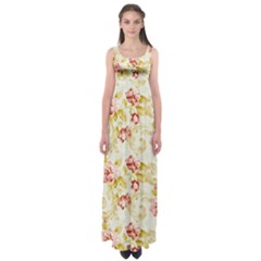 Background Pattern Flower Spring Empire Waist Maxi Dress by Celenk