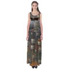 Background Metal Pattern Texture Empire Waist Maxi Dress by Celenk