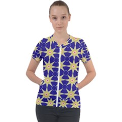 Seamless Pattern Background Short Sleeve Zip Up Jacket by Vaneshop