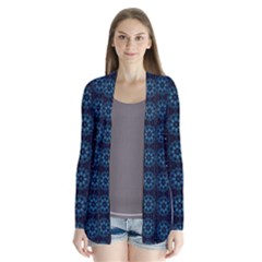 Floral Pattern Geometric Pattern Drape Collar Cardigan by Vaneshop