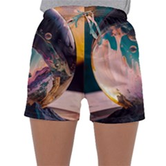 Crystal Ball Glass Sphere Lens Ball Sleepwear Shorts by Vaneshop