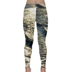 Wave Water Surface Sea Ocean Liquid Classic Yoga Leggings by Vaneshop