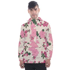 Floral Vintage Flowers Men s Front Pocket Pullover Windbreaker by Dutashop