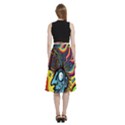 Hippie Rainbow Psychedelic Colorful A-Line Full Circle Midi Skirt With Pocket View4