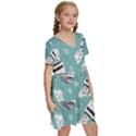 Cute-seamless-pattern-with-rocket-planets-stars Kids  Short Sleeve Tiered Mini Dress View3