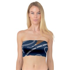 Chains-seamless-pattern Bandeau Top by uniart180623