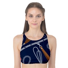 Chains-seamless-pattern Tank Bikini Top by uniart180623