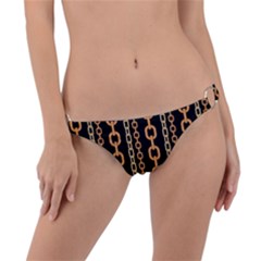 Gold-chain-jewelry-seamless-pattern Ring Detail Bikini Bottoms by uniart180623