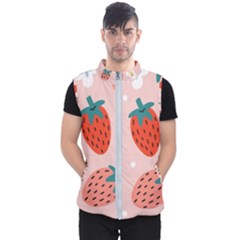 Strawberry-seamless-pattern Men s Puffer Vest by uniart180623