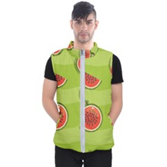 Seamless-background-with-watermelon-slices Men s Puffer Vest by uniart180623