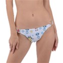 Cute-cartoon-robots-seamless-pattern Ring Detail Bikini Bottoms View1