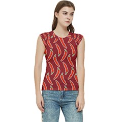 Chili-pattern-red Women s Raglan Cap Sleeve Tee by uniart180623