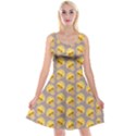 Yellow-mushroom-pattern Reversible Velvet Sleeveless Dress View1