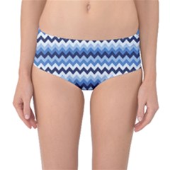 Zigzag-pattern-seamless-zig-zag-background-color Mid-waist Bikini Bottoms by uniart180623