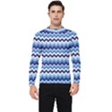 Zigzag-pattern-seamless-zig-zag-background-color Men s Long Sleeve Rash Guard View1