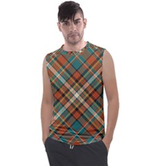 Tartan-scotland-seamless-plaid-pattern-vector-retro-background-fabric-vintage-check-color-square-geo Men s Regular Tank Top by uniart180623