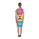 Monsters-emotions-scary-faces-masks-with-mouth-eyes-aliens-monsters-emoticon-set Classic Short Sleeve Midi Dress View2