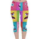 Monsters-emotions-scary-faces-masks-with-mouth-eyes-aliens-monsters-emoticon-set Velvet Capri Leggings  View1